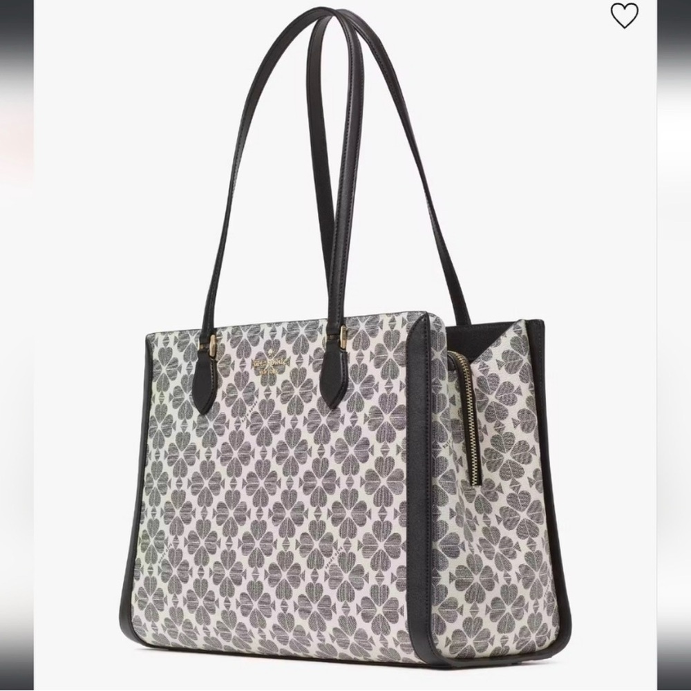 Kate Spade Signature Spade East West Laptop Tote, black multi